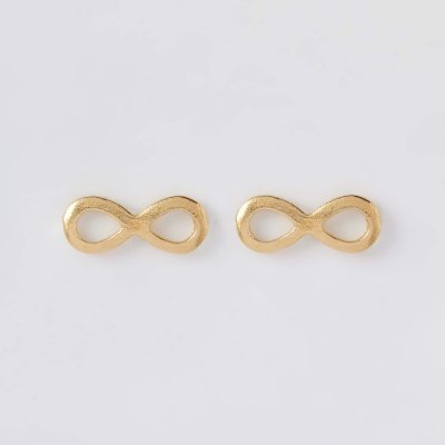 Woman's Earrings Xoutou's Infinity Pins Gold Plated 925 Sterling Silver 49832-Gold