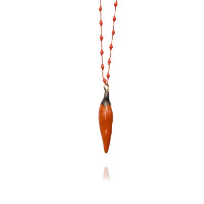 Γυναικείο Κολιέ Maria Kaprili Soo Hot Chili Pepper Large Πορτοκαλί Πιπεριά Κοράλι Πορτοκαλί Κορδόνι 0882L Γυναικείο Κολιέ Maria Kaprili Soo Hot Chili Pepper Large Πορτοκαλί Πιπεριά Κοράλι Πορτοκαλί Κορδόνι 0882L