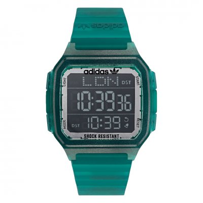 Adidas Men's Watch Digital One GMT Green 48mm AOST22048