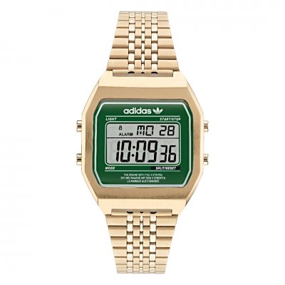 Adidas Unisex Watch Digital Two Gold Green AOST22071