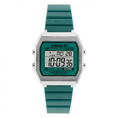 Unisex Ρολόι Adidas Digital Two Πράσινο 36mm AOST22076