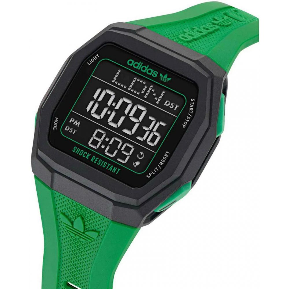 Unisex Watch Adidas City Tech One GMT Chronograph 48mm Πράσινο Λουράκι Καουτσούκ AOST24566
