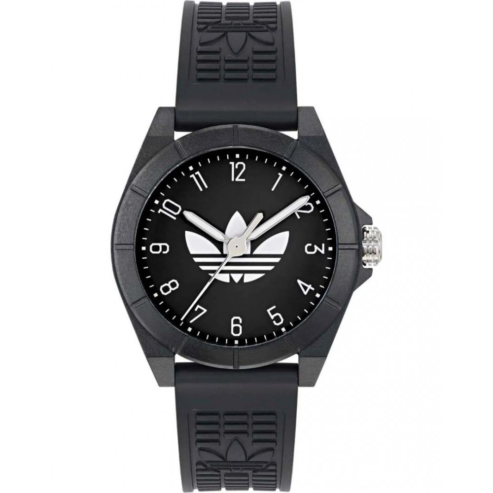 Unisex Ρολόι Adidas Project Four 41mm Μαύρο Λουράκι Καουτσούκ AOST24568