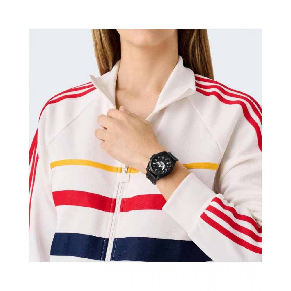 Unisex Ρολόι Adidas Project Four 41mm Μαύρο Λουράκι Καουτσούκ AOST24568