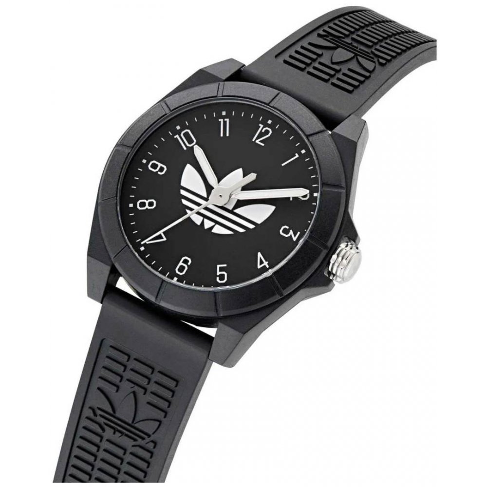 Unisex Ρολόι Adidas Project Four 41mm Μαύρο Λουράκι Καουτσούκ AOST24568