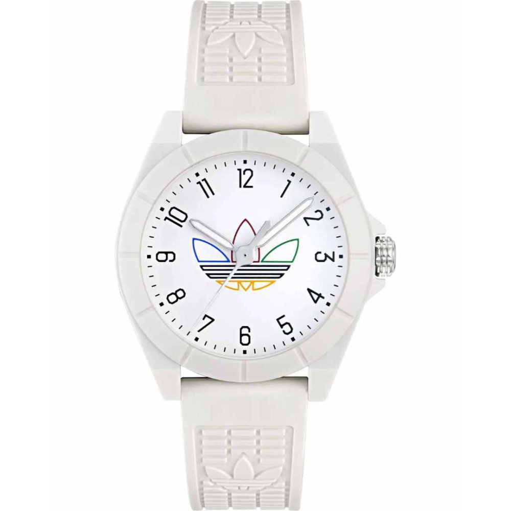 Unisex Ρολόι Adidas Project Four 41mm Λευκό Λουράκι Καουτσούκ AOST24570