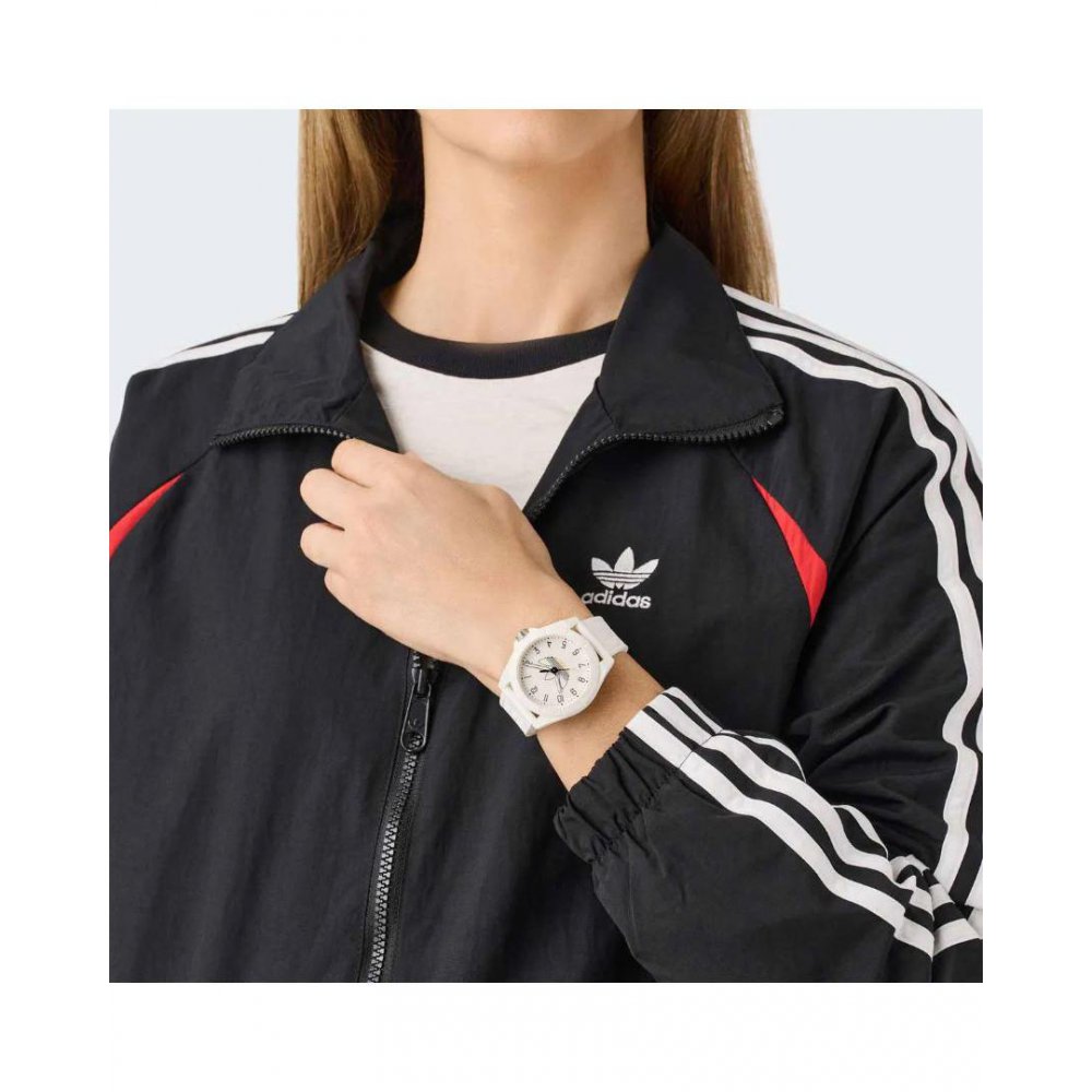 Unisex Ρολόι Adidas Project Four 41mm Λευκό Λουράκι Καουτσούκ AOST24570