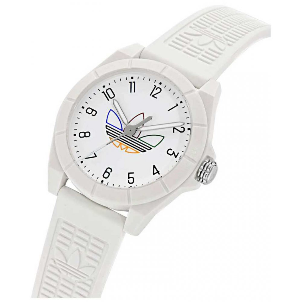 Unisex Ρολόι Adidas Project Four 41mm Λευκό Λουράκι Καουτσούκ AOST24570