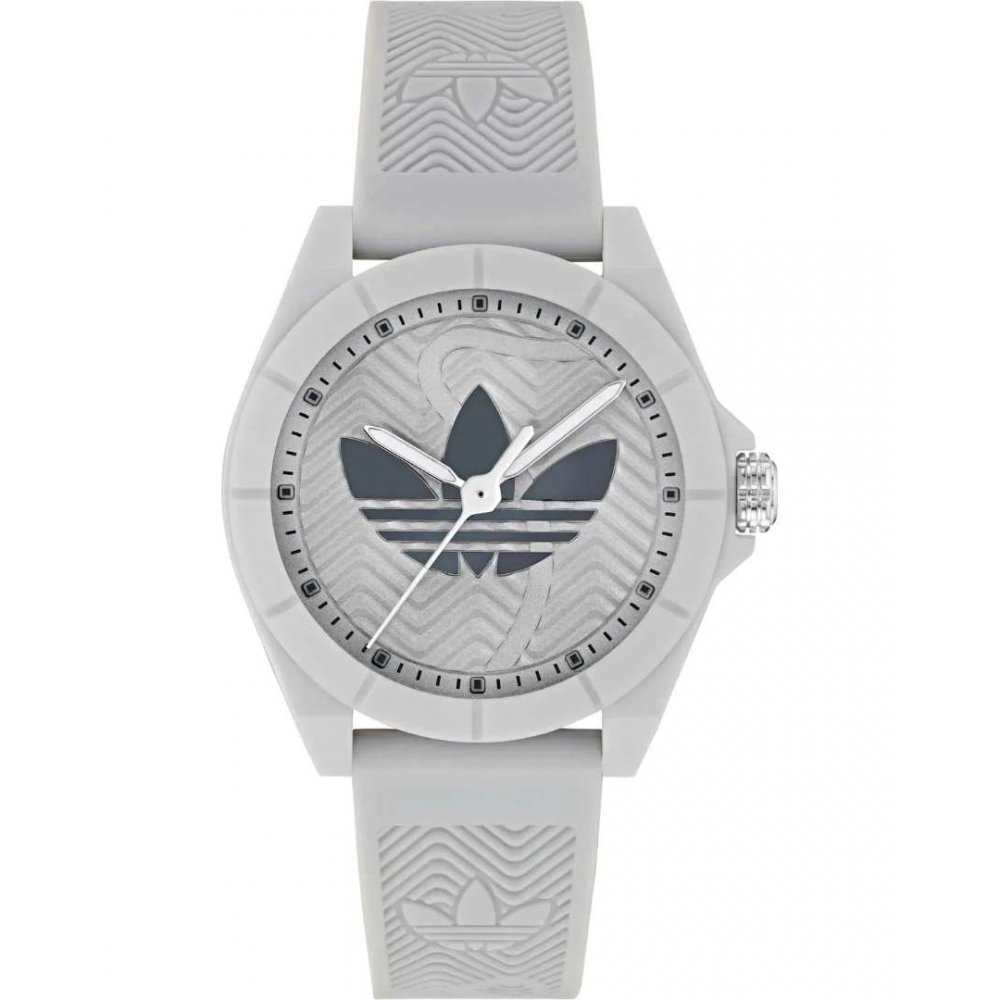 Unisex Ρολόι Adidas Project Four 41mm Γκρι Λουράκι Καουτσούκ AOST25035