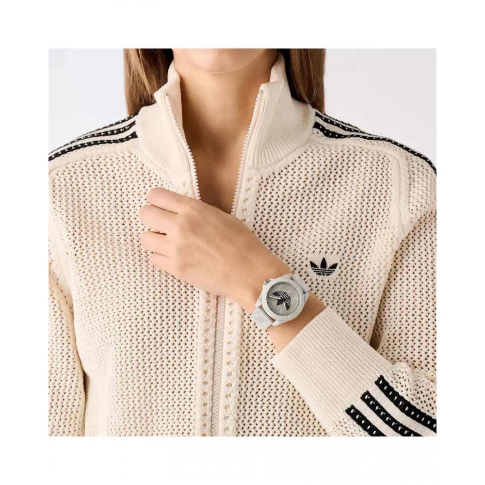 Unisex Ρολόι Adidas Project Four 41mm Γκρι Λουράκι Καουτσούκ AOST25035