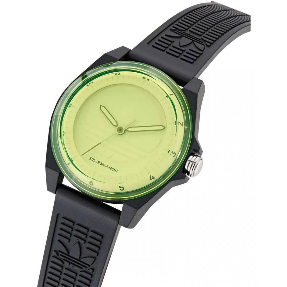 Unisex Ρολόι Adidas Project Four Solar Μαύρο Κιτρινο 41mm AOST25530