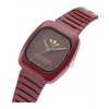 Adidas Unisex Watch Original Retro Wave One Bordeaux Bio-Resin Strap 37mm AOSY24028