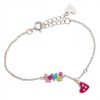 Παιδικό Βραχιόλι Agatha Ruiz de la Prada Love Επιροδιωμένο Ασήμι 925 Πολύχρωμο Σμάλτο 305LOVE