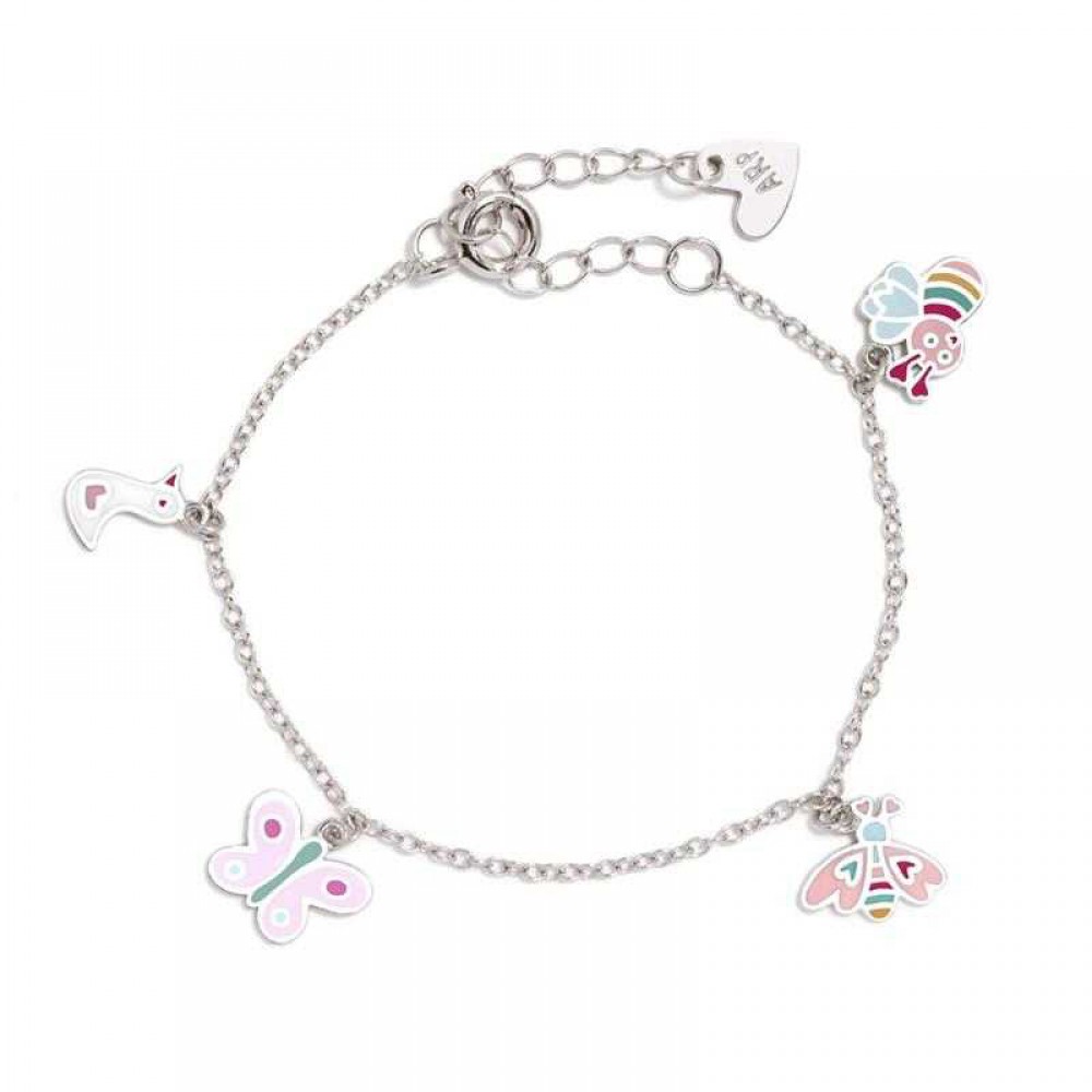 Παιδικό Βραχιόλι Agatha Ruiz de la Prada Zoe Επιροδιωμένο Ασήμι 925 Πολύχρωμο Σμάλτο 305ZOE