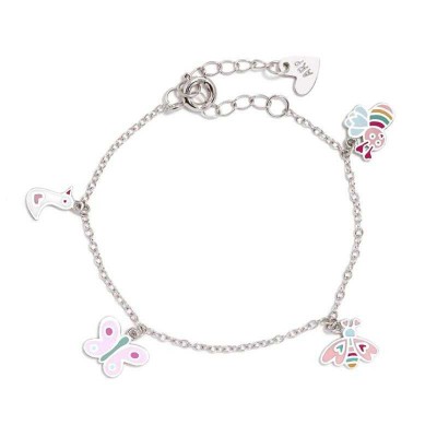 Παιδικό Βραχιόλι Agatha Ruiz de la Prada Zoe Επιροδιωμένο Ασήμι 925 Πολύχρωμο Σμάλτο 305ZOE