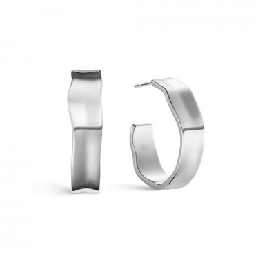 Woman's Earrings AleyOle Noble Silver Hoops Sterling Silver ES1004