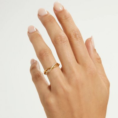 Γυναικείο Δαχτυλίδι AleyOle Synergy Gold Επιχρυσωμένο Ασήμι 925 Ζιργκόν RG5779