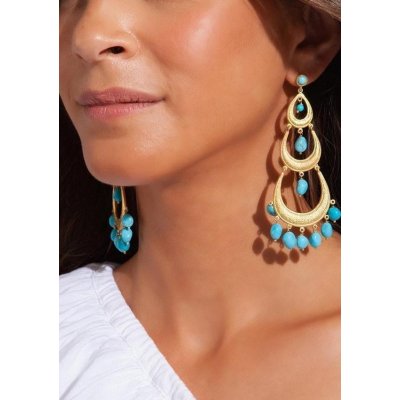 Woman's Earrings ANTONIA KARRA Eos Turquoise Gold-plated 945388