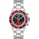 Men's Watch Aquadiver Force Master Chronograph 42mm Silver/Red/Black Stainless Steel Bracelet SS23086G1418