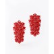 Woman's Earrings FABNORA By Boltenstern Blossom Small 3D Printed Polyamide Deep Red FΒ8PE-02DR