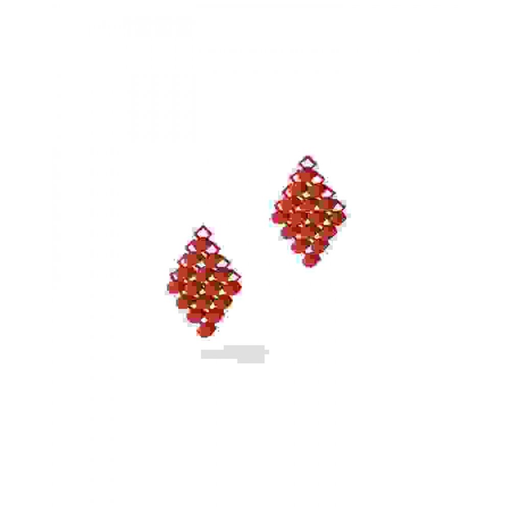 Woman's Earrings FABNORA By Boltenstern Essence Mini Small 3D Printed Polyamide Deep Red FA8PE-MIDR