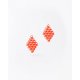 Woman's Earrings FABNORA By Boltenstern Essence Mini Small 3D Printed Polyamide Papaya Orange FA8PE-MIPO