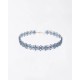 Woman's Necklace FABNORA By Boltenstern Lace Choker 3D Printed Polyamide 925 Sterling Silver Topaz Blue Austrian Crystals MSRP-02ΤΒ