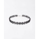 Woman's Necklace FABNORA By Boltenstern Lace Choker 3D Printed Polyamide 925 Sterling Silver Black Austrian Crystals MSRP-02OB