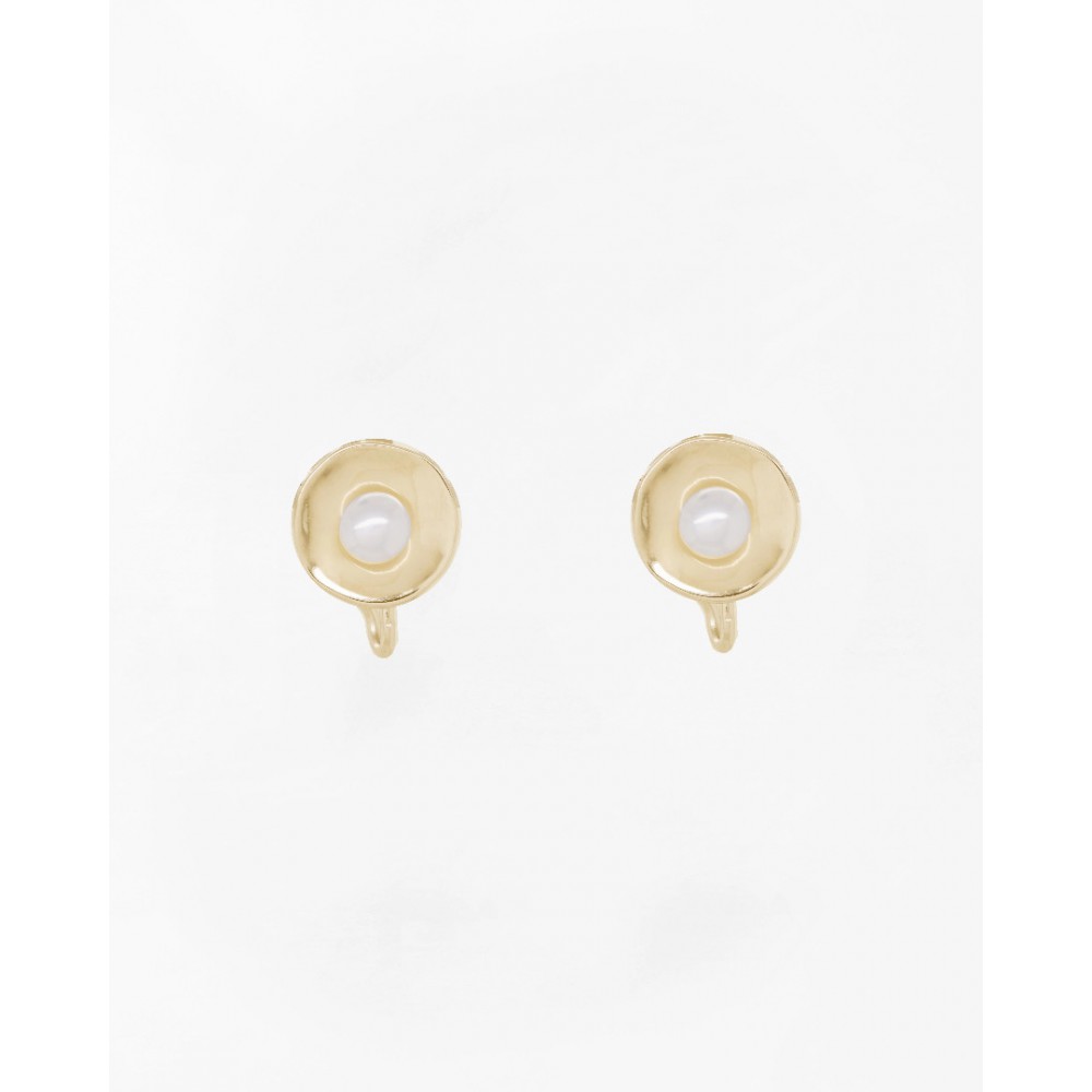 Woman's Earrings Fabnora By Boltenstern Pearl Studs 14K Gold Plated 925 Sterling Silver Pearl FFN1EA6-SSPH