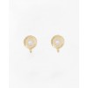 Woman's Earrings Fabnora By Boltenstern Pearl Studs 14K Gold Plated 925 Sterling Silver Pearl FFN1EA6-SSPH