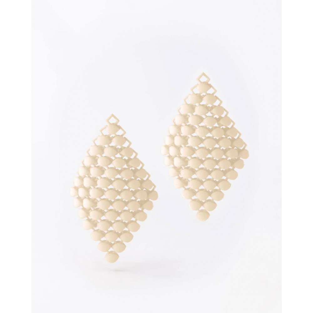 Woman's Earrings FABNORA By Boltenstern Essence Small 3D Printed Polyamide Pearl Blush FA8PE-SSKD