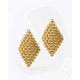 Woman's Earrings FABNORA By Boltenstern Essence Small 3D Printed Mustard Yellow FA8PE-SSMY