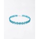 Woman's Necklace FABNORA By Boltenstern Lace Choker 3D Printed Polyamide 925 Sterling Silver Light Turquoise Austrian Crystals MSRP-02LT