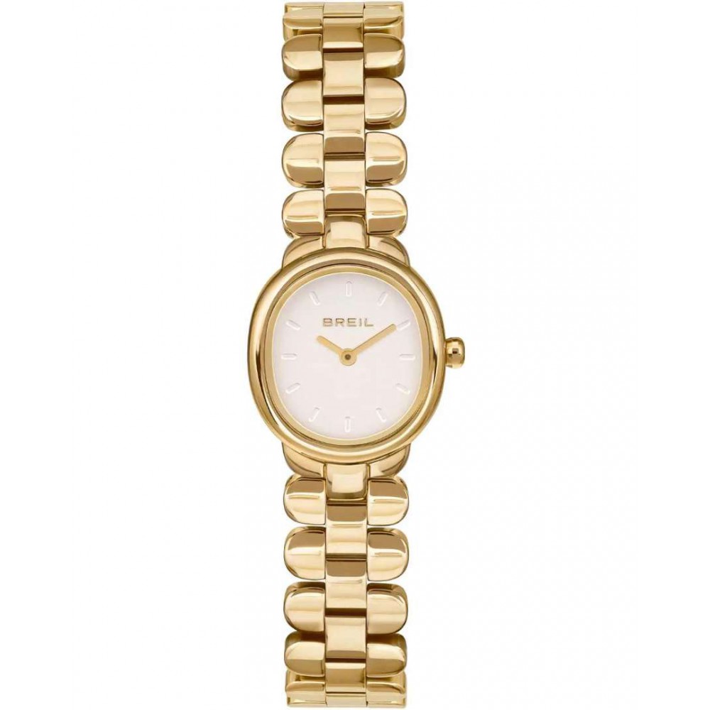 Γυναικείο Ρολόι Breil Tulle 24mm Ανοξείδωτο Ατσάλι Μπρασελέ Χρυσό/Λευκό TW2198