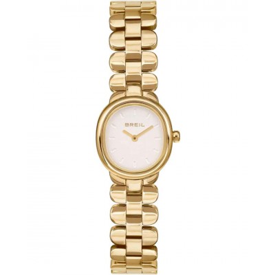 Γυναικείο Ρολόι Breil Tulle 24mm Ανοξείδωτο Ατσάλι Μπρασελέ Χρυσό/Λευκό TW2198