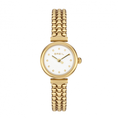 Γυναικείο Ρολόι Breil Bubble 28mm Ανοξείδωτο Ατσάλι Μπρασελέ Χρυσό/Λευκό TW2083