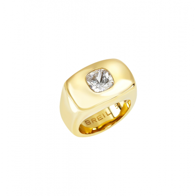 Γυναικείο Δαχτυλίδι Breil Stylize 14K Επιχρυσωμένο Ανοξείδωτο Ατσάλι Ζιργκόν ΤJ4059