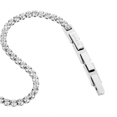 Γυναικείο Βραχιόλι Breil Tennis Collection Ανοξείδωτο Ατσάλι Λευκά Ζιργκόν TJ3593