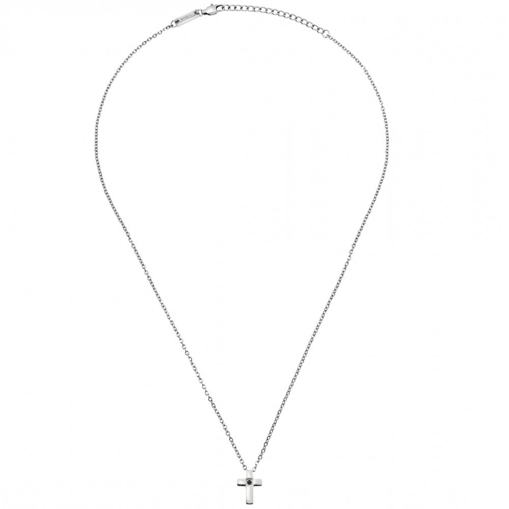 Ανδρικό Κολιέ Breil Black Diamond Ανοξείδωτο Ατσάλι TJ3984