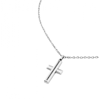 Ανδρικό Κολιέ Breil Tag And Cross Diamond Ανοξείδωτο Ατσάλι TJ3637
