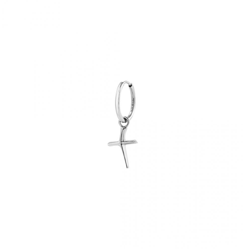 Men's Necklace Breil Tag And Cross Diamond Stainless Steel TJ3637