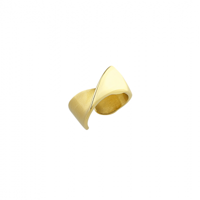 Γυναικείο Δαχτυλίδι Breil Retwist 14K Επιχρυσωμένο Ανοξείδωτο Ατσάλι ΤJ3473