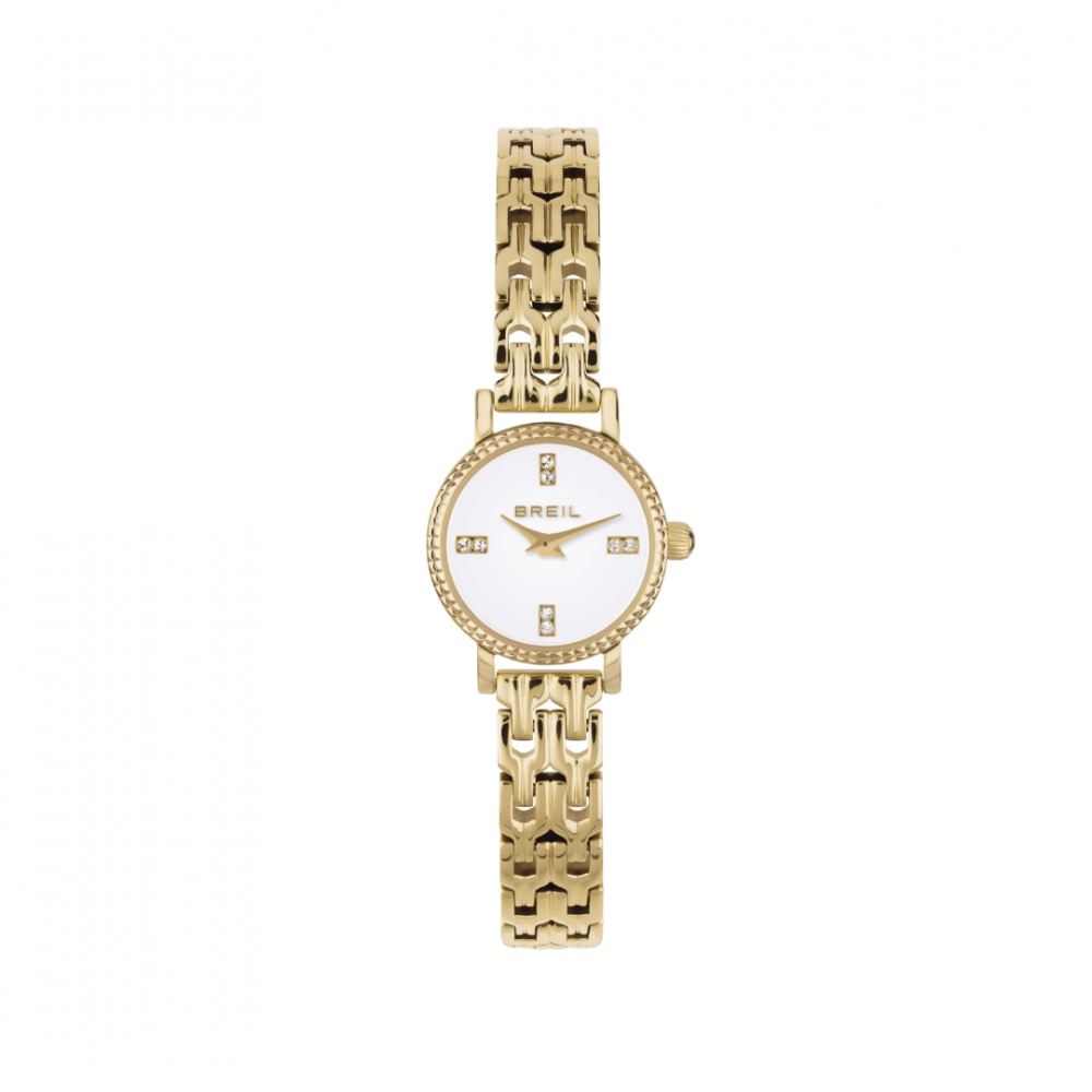 Γυναικείο Ρολόι Breil Darling 18mm Ανοξείδωτο Ατσάλι Μπρασελέ Χρυσό/Λευκό TW2020