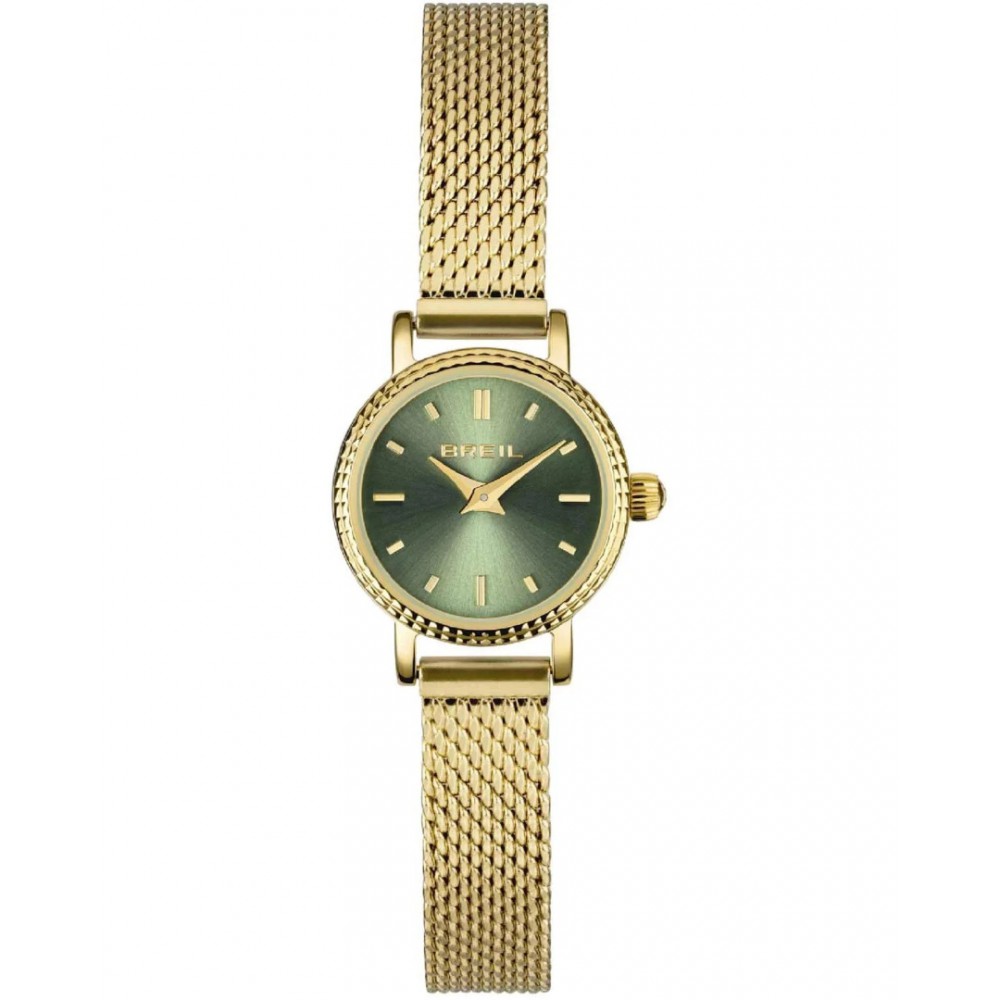 Γυναικείο Ρολόι Breil Darling 18mm Ανοξείδωτο Ατσάλι Μπρασελέ Χρυσό/Πράσινο TW2002