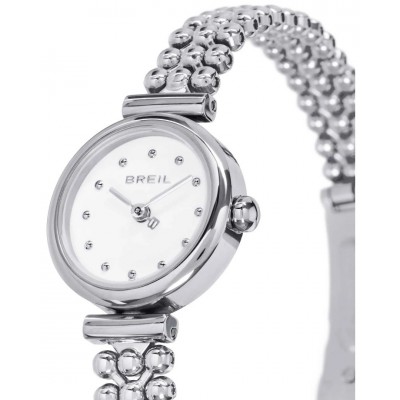 Γυναικείο Ρολόι Breil Bubble 22mm Ανοξείδωτο Ατσάλι Μπρασελέ Ασημί/Λευκό TW2082