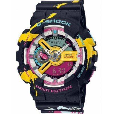 Ανδρικό Ρολόι Casio G-Shock Chronograph Leage Of Legends Λουράκι Καουτσούκ Πολύχρωμο GA-110LL-1AER