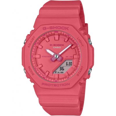 Unisex Ρολόι Casio G-Shock Chronograph 40mm Λουράκι Βιολογικό Υλικού Ροζ GMA-P2100-4AER