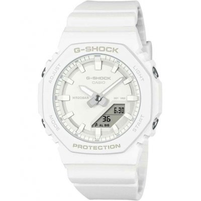 Unisex Ρολόι Casio G-Shock Chronograph 40mm Λουράκι Βιολογικό Υλικού Λευκό GMA-P2100-7AER