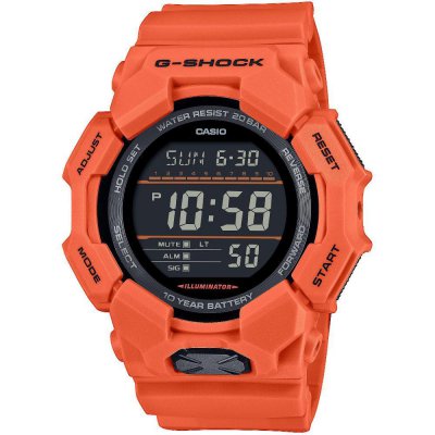 Men's Watch Casio G-Shock Classic Digital 52mm Rubber Strap Orange GD-010-4ER