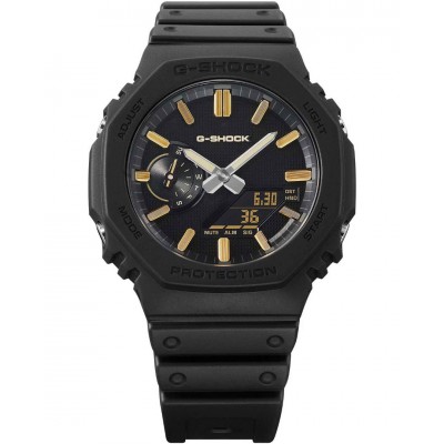 Men's Watch Casio G-Shock Chronograph 45mm Rubber Strap Black/Gold GA-2100LXB-1A9ER